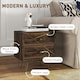 image 5 of HOMCOM Bedside Tables Set of 2, Modern Side Table Set with 2 Drawers, Brown