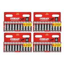 4x Eveready Super Heavy Duty AA Zinc Batteries - Pack of 10 (40x Batteries in total)