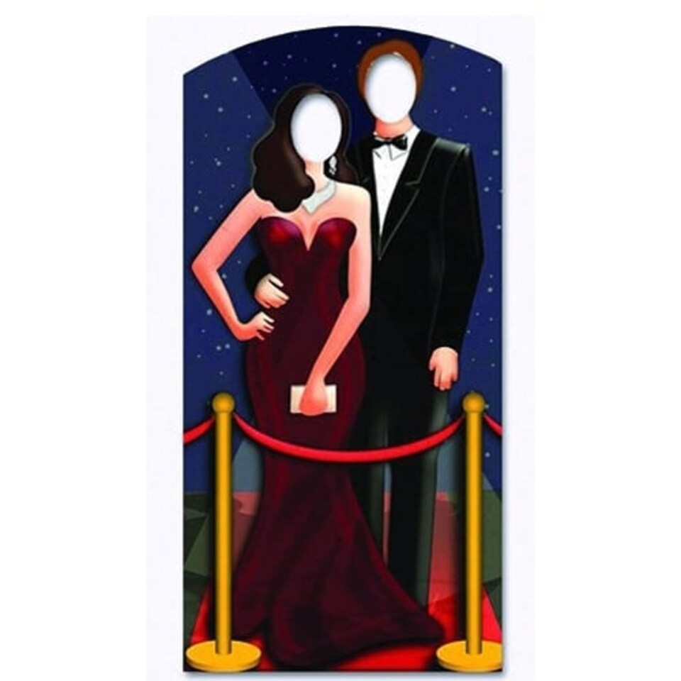 Red Carpet Celebrity Couple Stand in Cardboard Cutout - 188cm