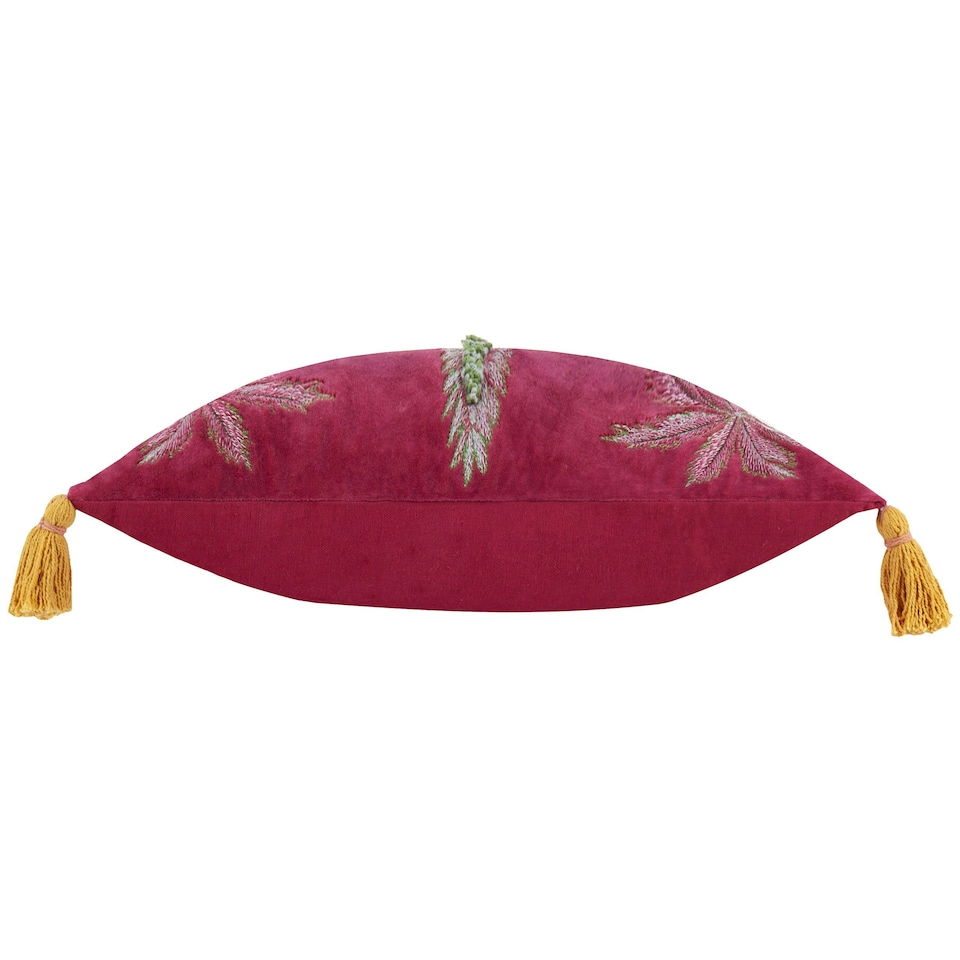 image 1 of Wylder Kalahari Embroidered Velvet Multicolour Filled Cushion 30 x 50 cm Multi