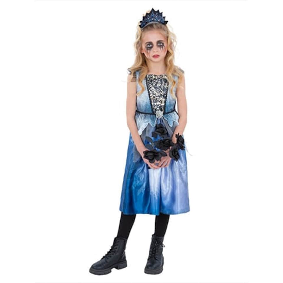 image 1 of Spirit Bride Blue Girls Fancy Dress Costume Kids Medium - Age 7-9