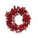 image 1 of 50cm Bauble and Pinecone Hanging Christmas Wreath with Red Berries