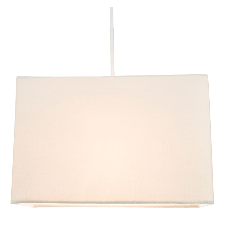 image 1 of Contemporary and Stylish Soft Cream Linen Fabric Rectangular Lamp Shade | Cream | Cream | 1