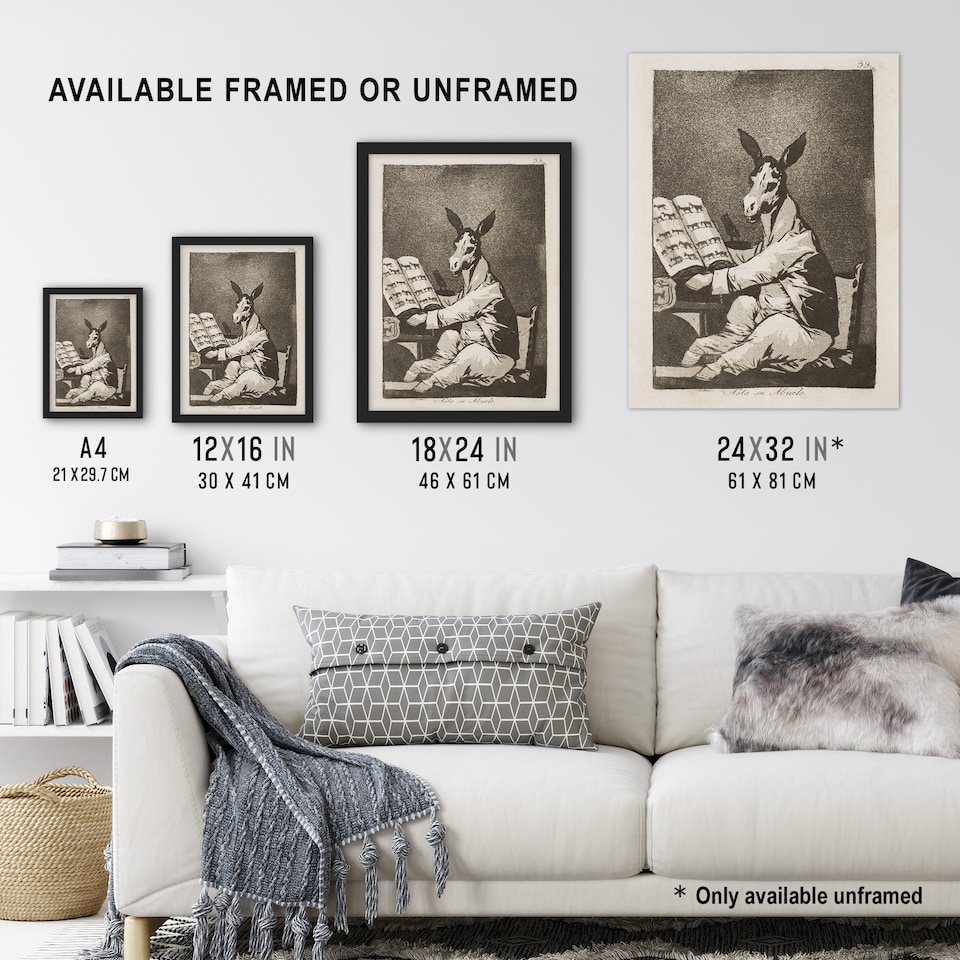 image 1 of And so was his grandfather Francisco Goya Huge Wall Art Poster Print 24X32"