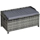image 2 of Outsunny PE Rattan Outdoor Storage Bench, Aluminium Garden Bench with Storage Underneath with Zipped Inner Lining, Rods for Deck, Mixed Grey