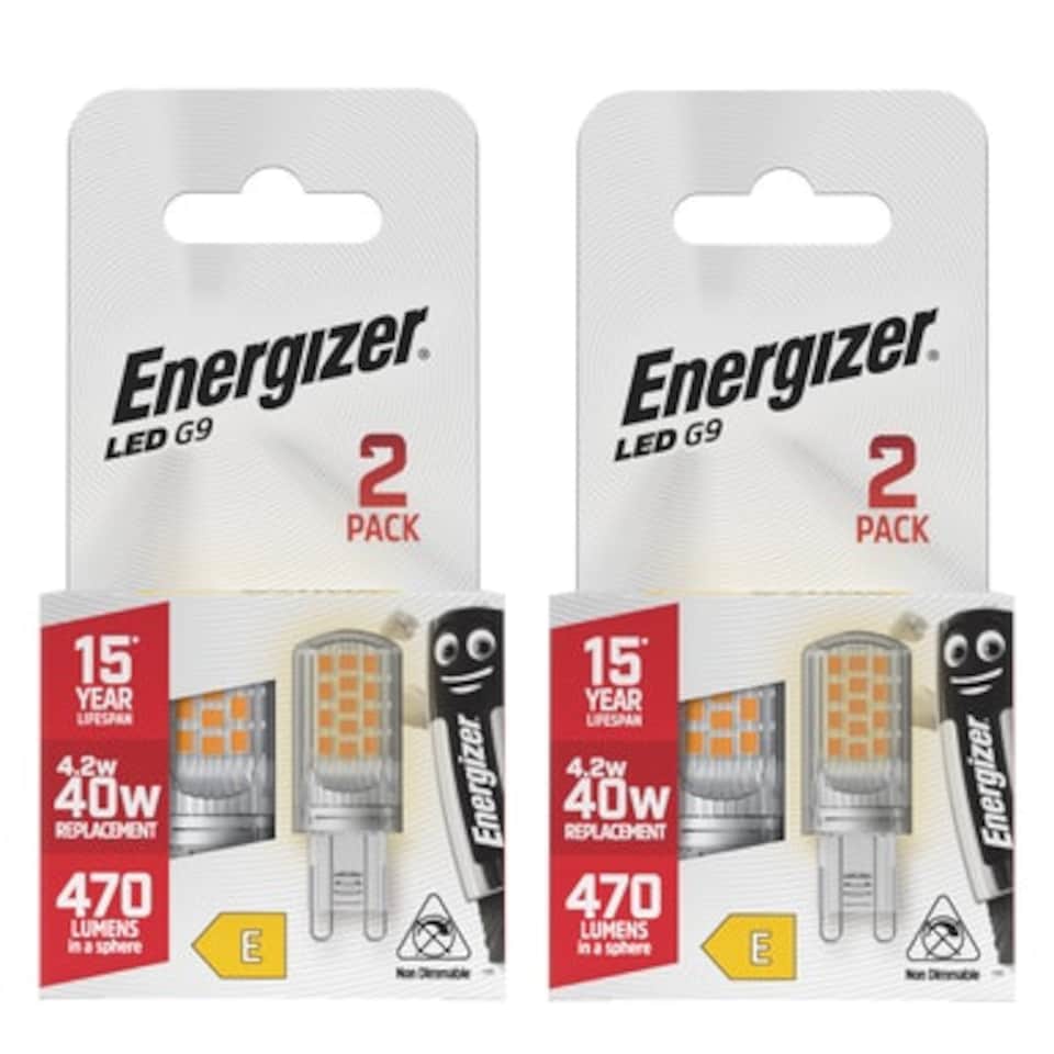 image 1 of Energizer LED G9 470lm 4.2W 2700K (Warm White) Light Bulb - Pack of 4
