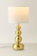 image 4 of ValueLights Marissa Pair Gold Stacked Ball Bedside Light Table Lamp | Gold