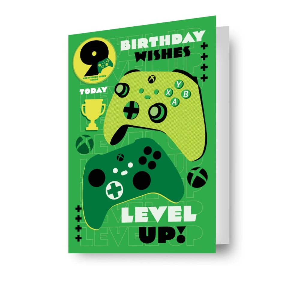 image 1 of XBOX Multi Ages 7-14 Sticker Birthday Card