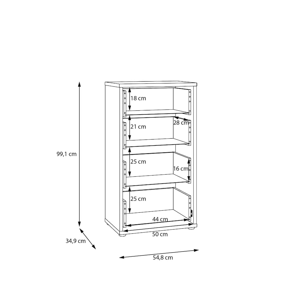 image 1 of Alice Springs Tall 4 Drawer Chest with Push-to-Open Drawers in Night Blue