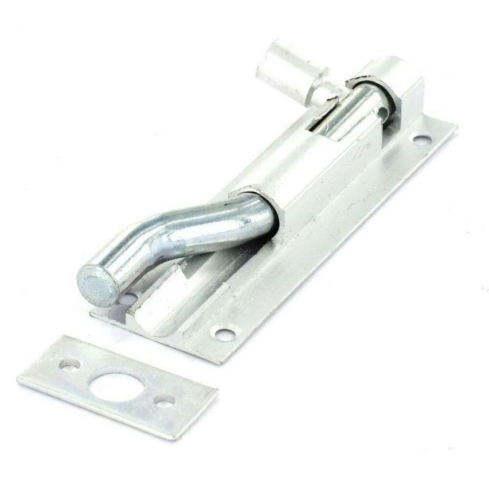 Securit Aluminium Necked Door Bolt - Silver - One Size