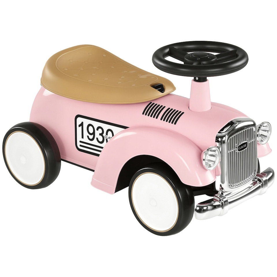 image 1 of AIYAPLAY Foot to Floor Slider with Steering Wheel, for Ages 12-36 Months -  Pink