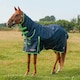 image 2 of Gallop Equestrian Trojan Lite Weight Combo Turnout Green | Size: 5ft 6
Colour: Navy/Green