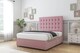 image 3 of Sloomy Alabama Pink Plush Divan Bed Base No Drawers With 26 Inch Strutted Headboard | Pink | Pink | King | 1