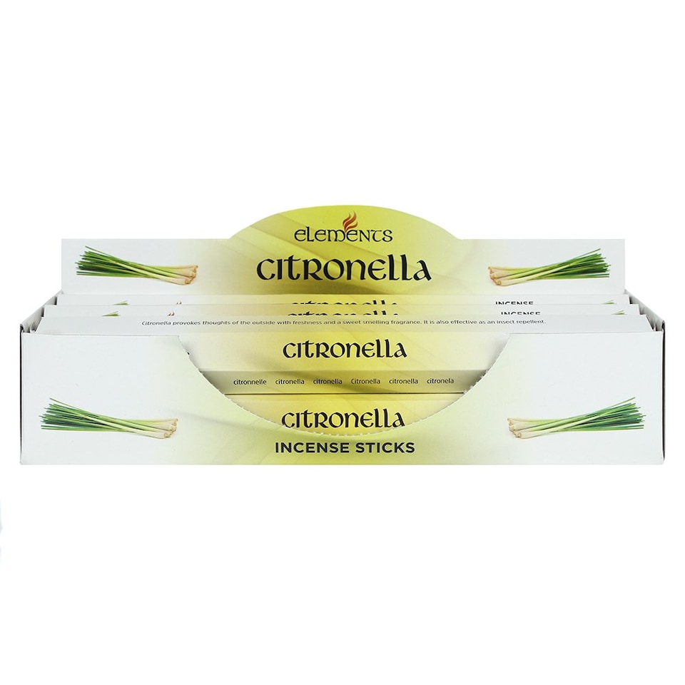 image 1 of Elements Citronella Incense Sticks (Box Of 6 Packs) | White | White/Green | One Size | 1