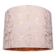 image 6 of Modern Soft Pink Cotton Fabric 10" Lamp Shade with Gold Foil Floral Decoration | Pink | Pink | 1