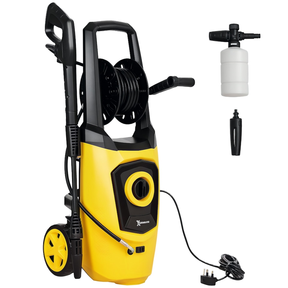 image 1 of DURHAND Portable Power Washer 1800W, 150 Bar, 510 L h for Garden, Yellow