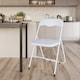image 3 of 4-Pc Folding Chair Set with Cushioned PVC Seat and Back | White | 4