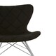 image 5 of Interiors by Premier Black Dining Chair, Effortless Cleaning Small Chair for Living Room, Space-Saving Small Chair, Checkered Fabric Chair