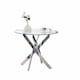 image 1 of Round Glass Dining Table with Chrome legs, Living / Dining Room, Kitchen, Furniture Grey