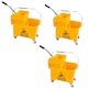image 3 of 2 x Yellow 20L Strong Durable Floor Cleaning Commercial Kentucky Dual-Buckets & Wringer System With Wheels & Handle