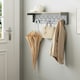 image 2 of VonHaus Ash Hall Grey Wall Mounted  Coat Hooks with Shelf | Grey | One Size