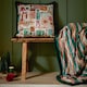 image 6 of Furn All Wrapped Up Velvet Faux Fur Cushion | Green | Emerald/Red