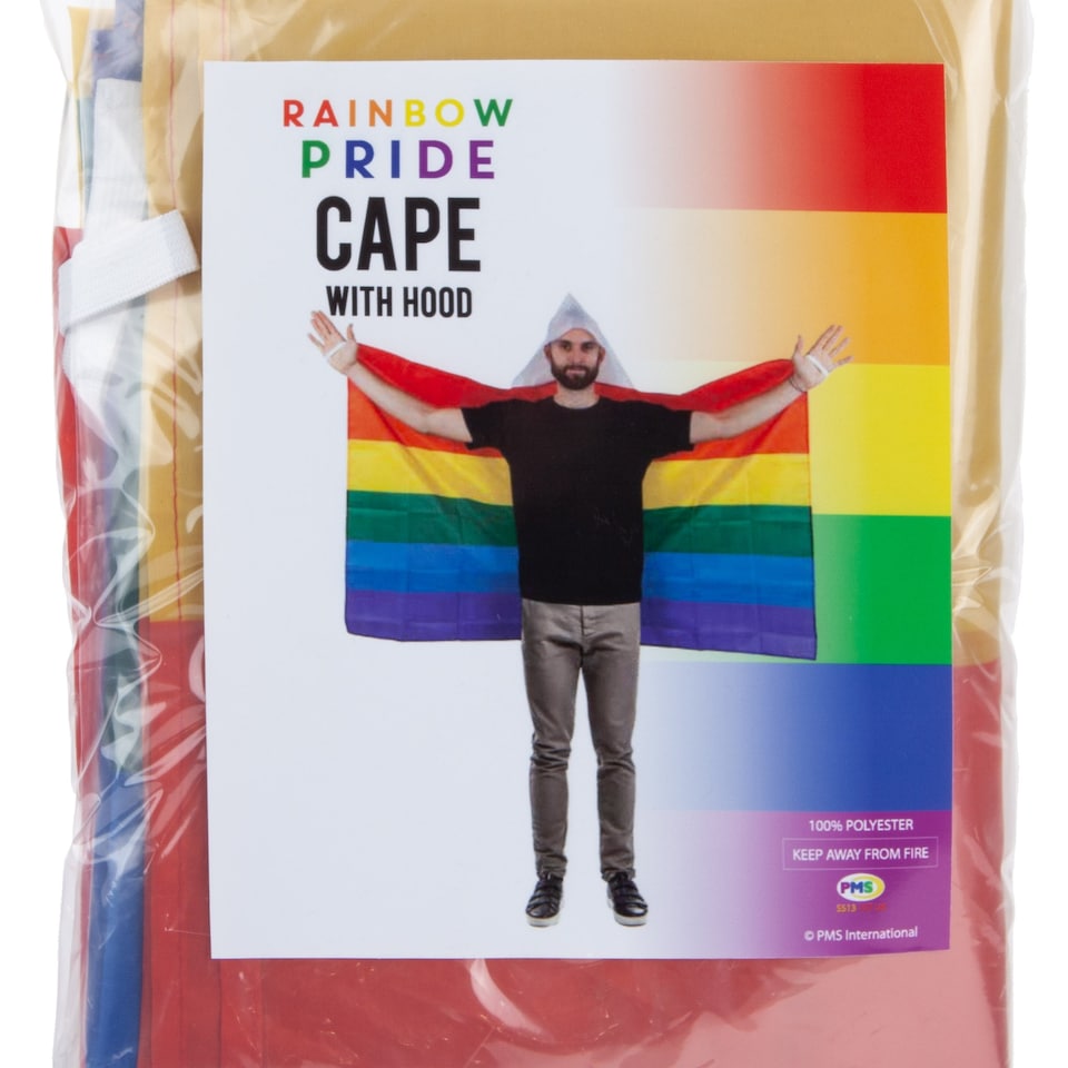 image 1 of VFM e-Store Rainbow Pride Hooded Cape 90 x 150cm