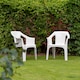 image 6 of Resol Cool Garden Dining Chairs - White - Pack of 2 | White | White