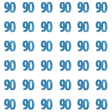 Unique Party Blue 90th Birthday/Anniversary Hanging String Decorations - Blue - One Size