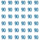 image 1 of Unique Party Blue 90th Birthday/Anniversary Hanging String Decorations - Blue - One Size