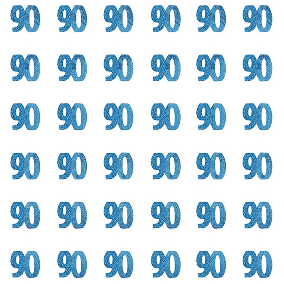 image 1 of Unique Party Blue 90th Birthday/Anniversary Hanging String Decorations - Blue - One Size