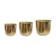 image 1 of Felix Hammered Planter (Set of 3) - Metal - Gold