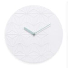 Acctim Chloe Wall Clock Quartz Geometric Resin Face Open Dial White 30cm White