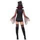 image 3 of Fever Womens/Ladies Vampire Costume Set - Black/Burgundy - M M
