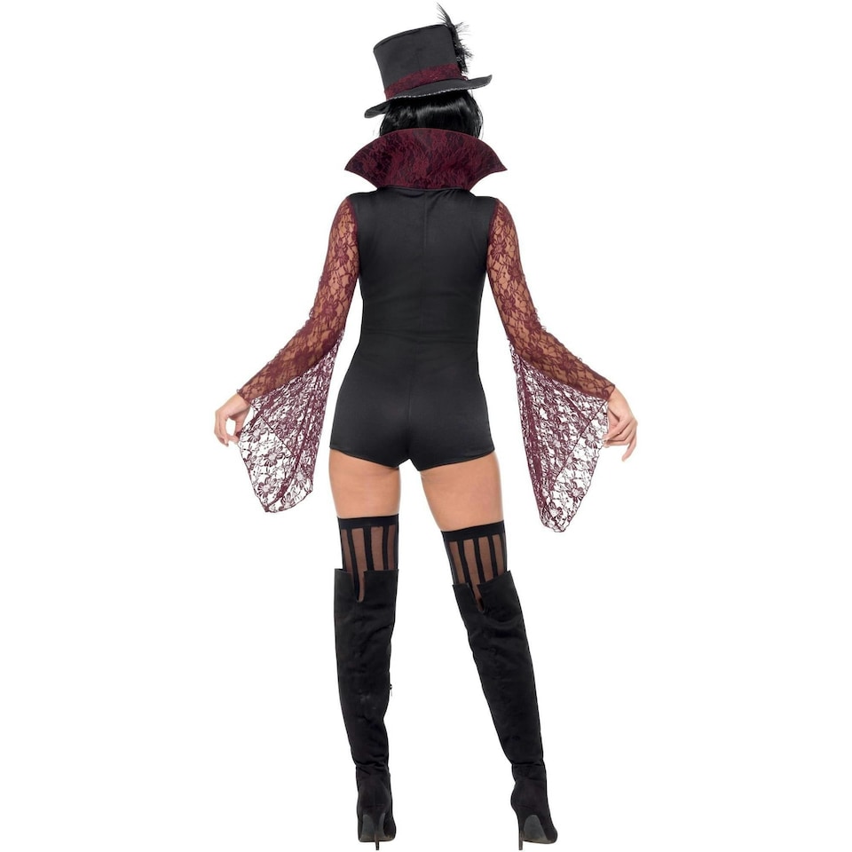 image 1 of Fever Womens/Ladies Vampire Costume Set - Black/Burgundy - M M