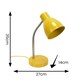image 2 of ValueLights Keela Mustard Adjustable Flexi Neck Desk Table Lamp with LED Bulb
