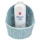 image 7 of Baby Boy Gift Hamper Kit - Blue Bassinet Basket (25cm) with Cream Gift Wrap Accessories