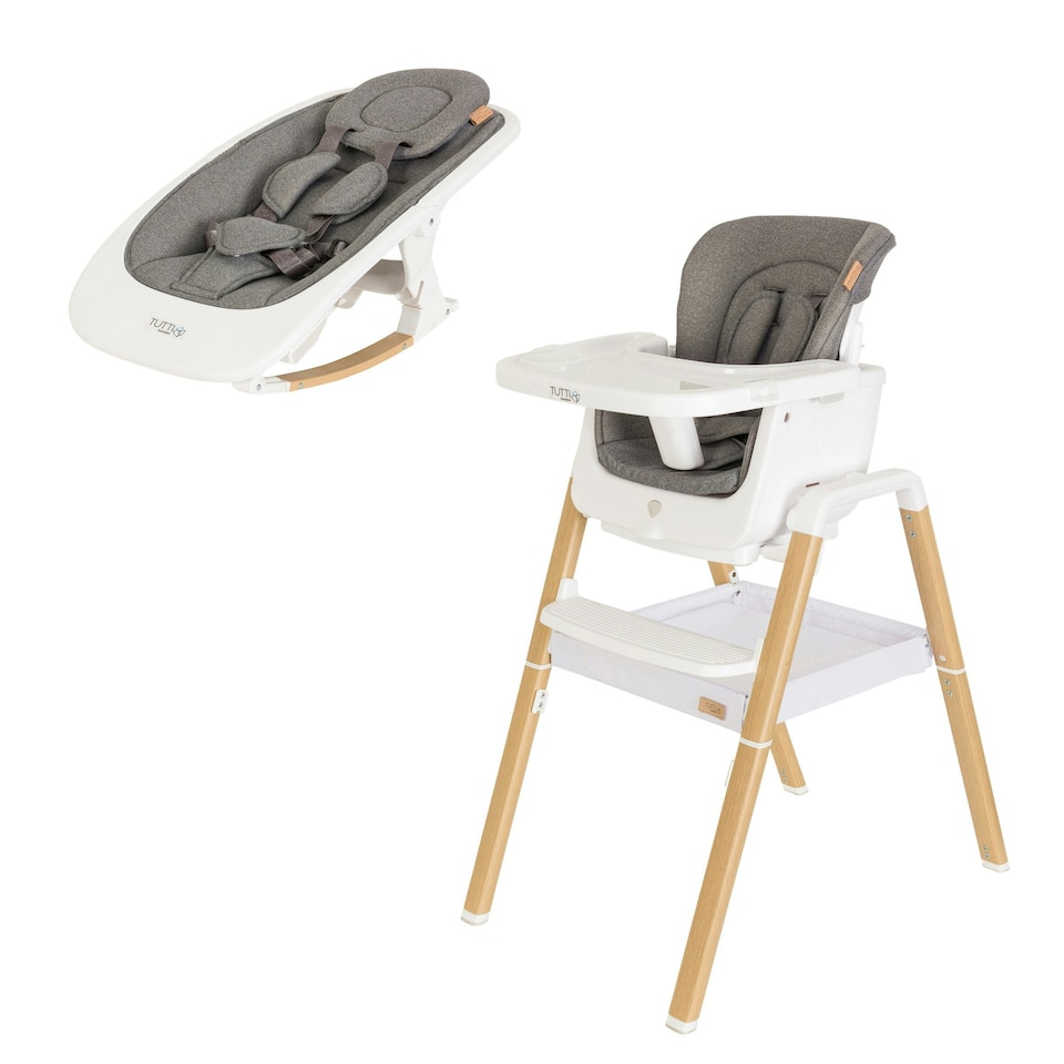 image 1 of Tutti Bambini Nova Birth to 12 Years Complete Highchair Package - White/Oak