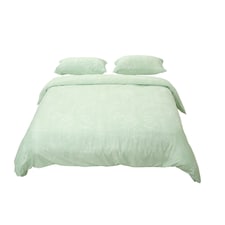 Living and Home 3Pcs Duvet Cover and Pillowcases Bedding Set, Branch Print Design, King, Green | Green | King