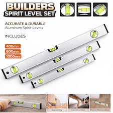 Spirit Level Set 3 Pcs High Accuracy Spirit Level Lightweight 400 600 and 1000MM DIY Build 3 Bubble Level