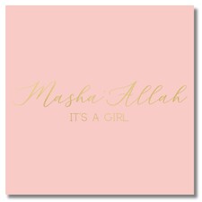 Luxury Foiled Greeting Card - Baby Girl
