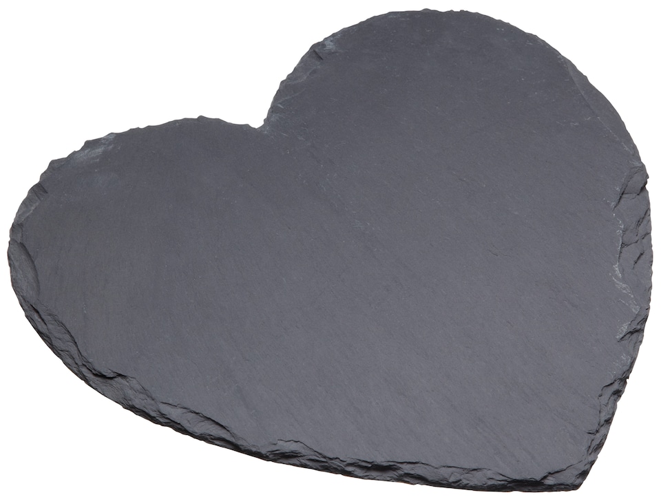 image 1 of Artesà Appetiser Slate Heart Shaped Serving Platter | Grey