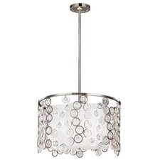 Lexi 3 Light Round Ceiling Pendant Polished Nickel, E27