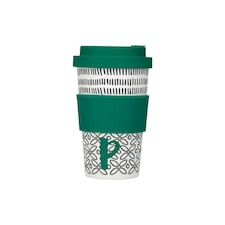 KitchenCraft 410ml Bamboo A to Z Letter "P" Reuseable Mug Multi