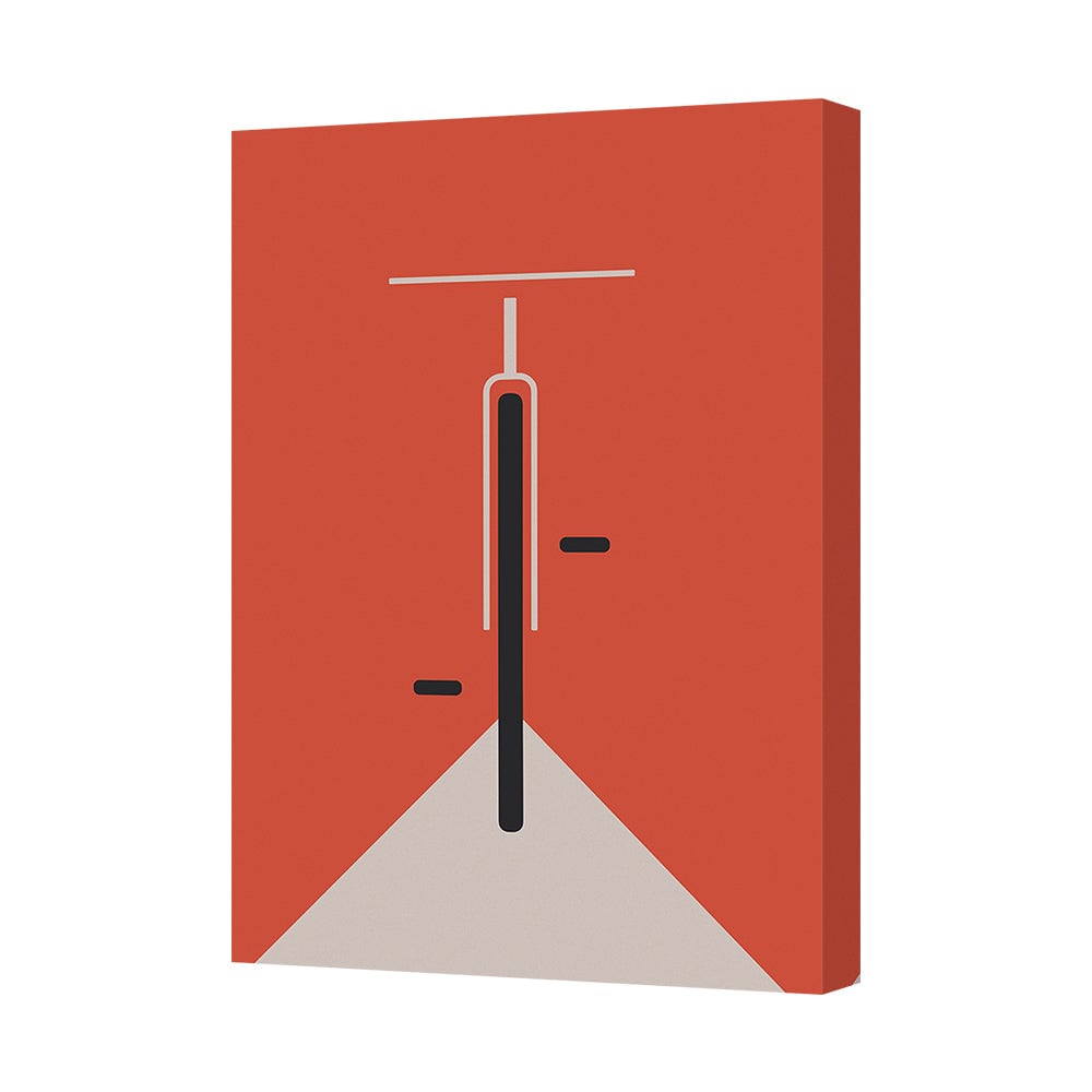 Orange Abstract Rocket Canvas Art Print Modern Wall Decor 7629
