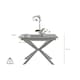 image 5 of Furniturebox Lira Grey 100cm Extending Dining Table