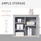 image 6 of kleankin Bathroom Wall Mirror Cabinet, Cupboard with Door, Storage Cabinet with Adjustable Shelf for Corridors Living Rooms, Grey