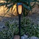 image 2 of ValueLights Set of 6 Flame Black Outdoor Solar Spike Light