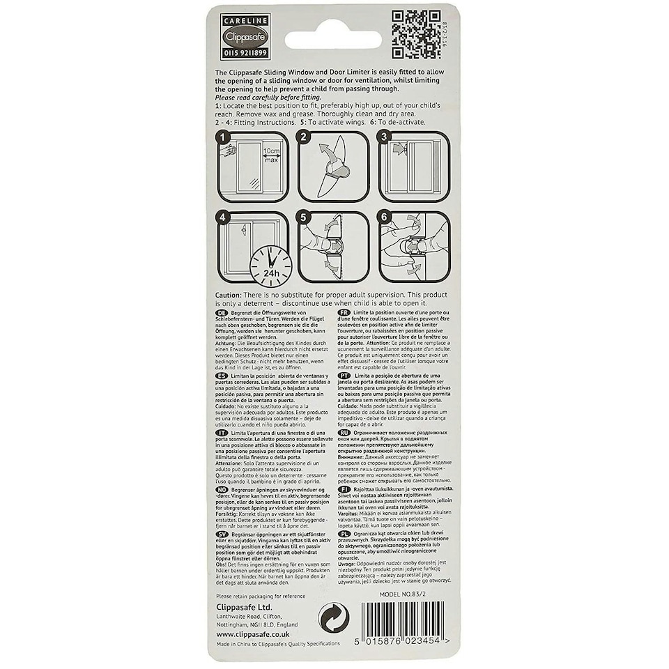 image 1 of Clippasafe Sliding Window & Door Limiter