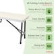 image 2 of 6ft 1.8m Folding Heavy Duty Outdoor 4 Person Trestle Bench Chair | White